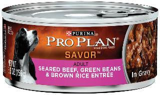 Pro Plan Adult Seared Beef-Beans-Rice Can Dog 24-5.5oz Supply