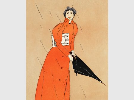 Woman holding umbrella For Sale