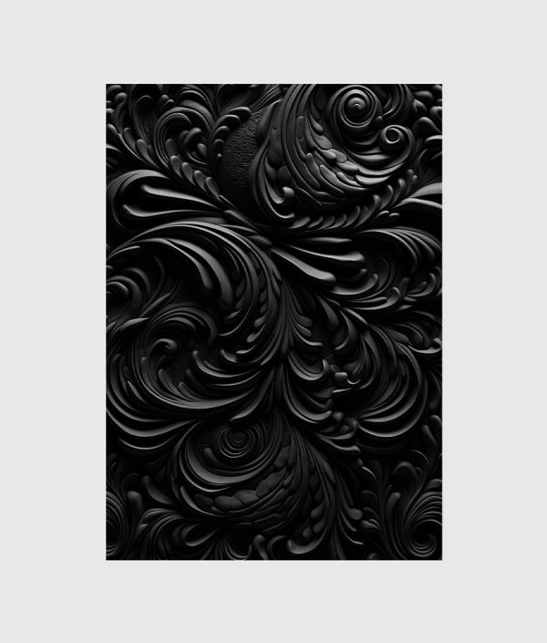 A Black Embossed Dark Pattern Shadow Online Hot Sale