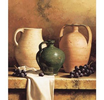 Earthenware with Grapes For Cheap