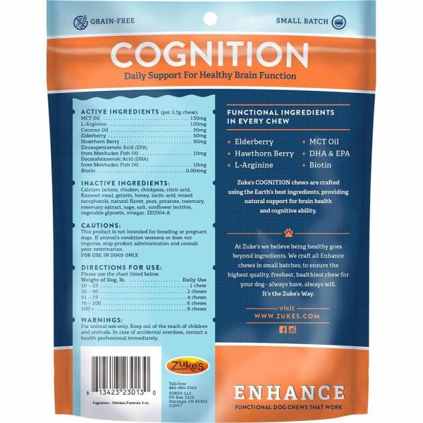 Zuke’s Enhance Cognition Functional Chicken Grain-Free Dog Treats 5oz Cheap