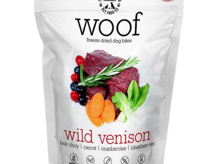 WOOF Wild Venison Freeze Dried Dog Bites Treats 50g For Sale