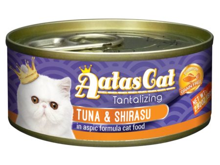 Aatas Cat Tantalizing Tuna & Shirasu in Aspic Canned Cat Food 80g For Sale