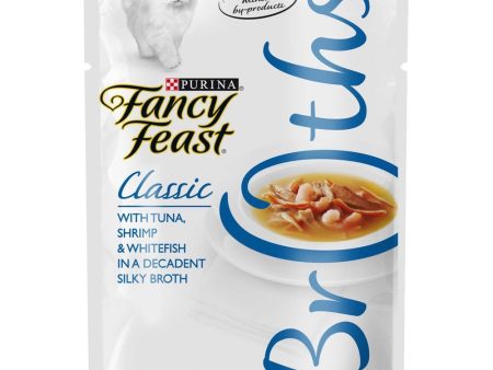 12% OFF: Fancy Feast Classic Broths Tuna, Shrimp & Whitefish Pouch Cat Food 40g x 16 Online