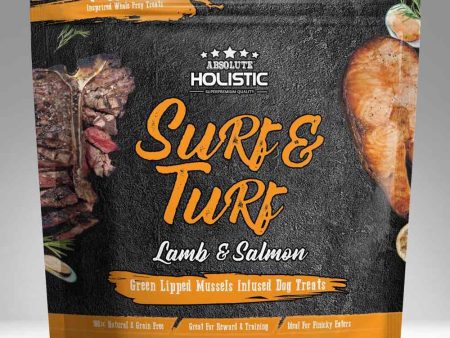 Absolute Holistic Air Dried Surf & Turf Lamb & Salmon Dog Treats 100g For Discount