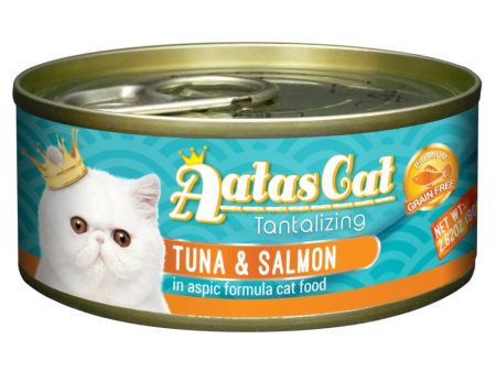 Aatas Cat Tantalizing Tuna & Salmon in Aspic Canned Cat Food 80g For Discount