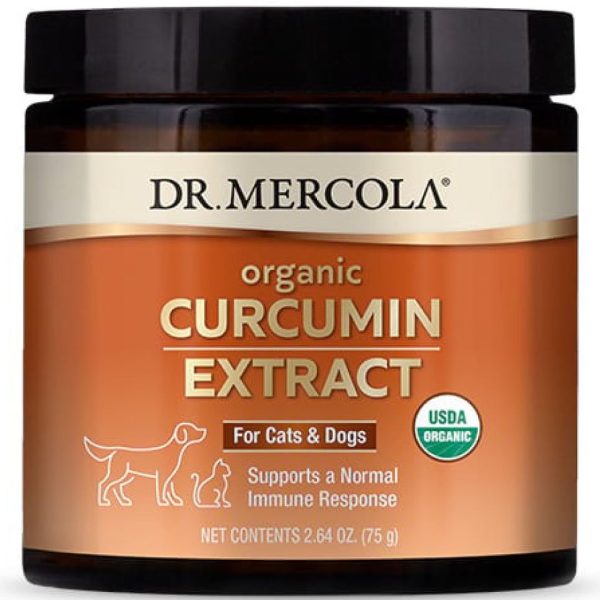 10% OFF (Exp Jun 25): Dr. Mercola Organic Curcumin Extract Pet Supplement For Cats & Dogs 75g Sale