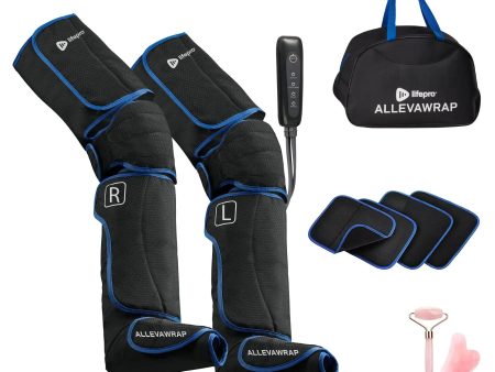 AllevaWrap Pro Air Compression Leg Massager (with Vibration) For Sale