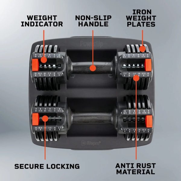 PowerUp  Adjustable Dumbbells For Discount